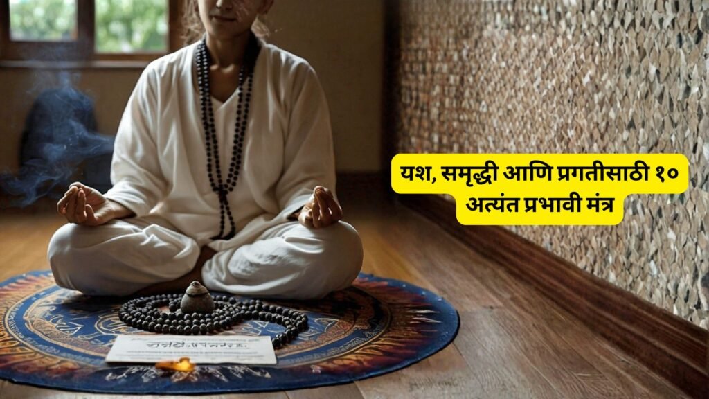 यश, संपत्ती आणि प्रगतीसाठी सर्वोत्तम १० शक्तिशाली मंत्र यश, समृद्धी आणि प्रगतीसाठी १० अत्यंत प्रभावी मंत्र