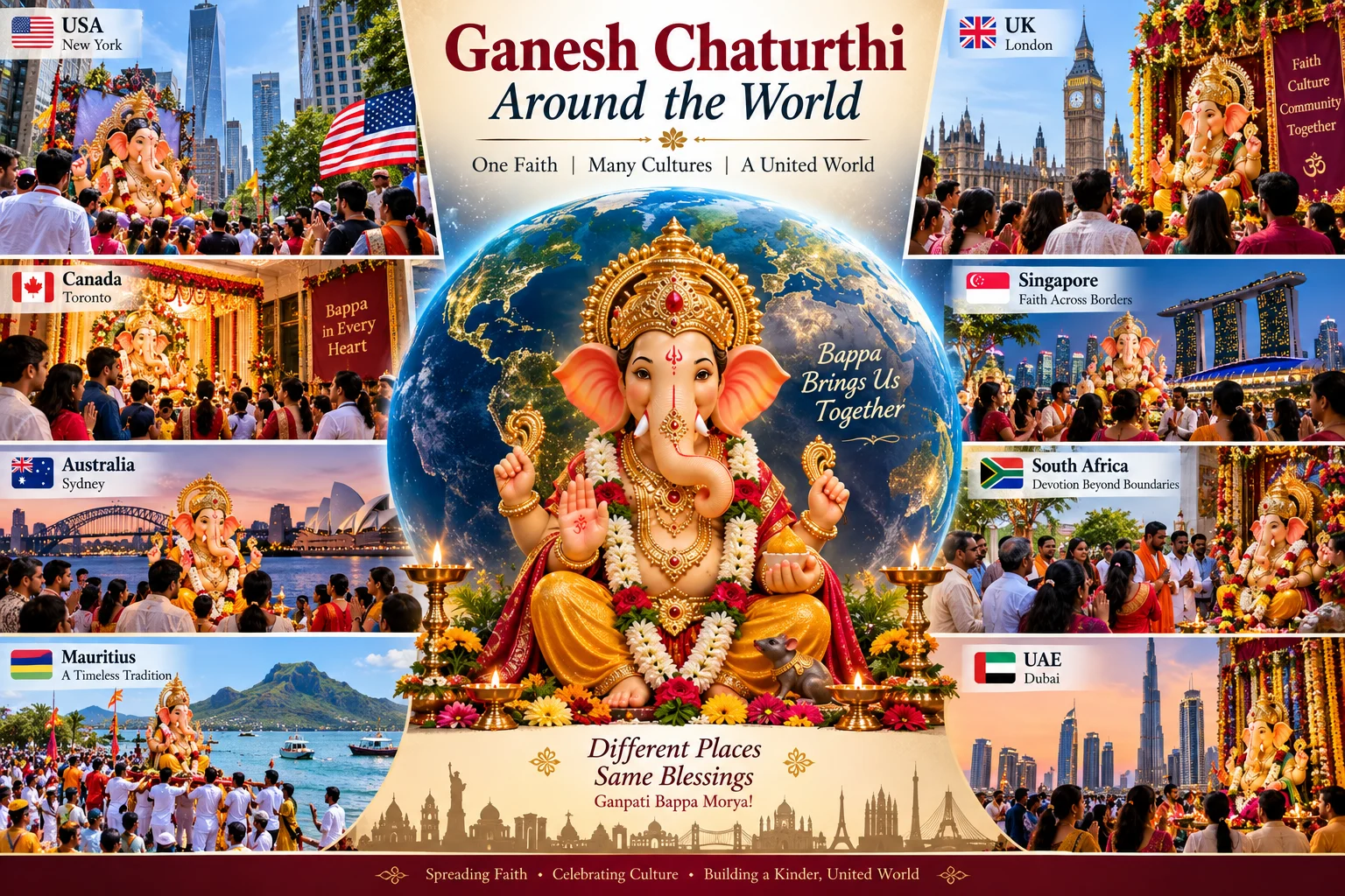 Ganesh Chaturthi celebrations around the world